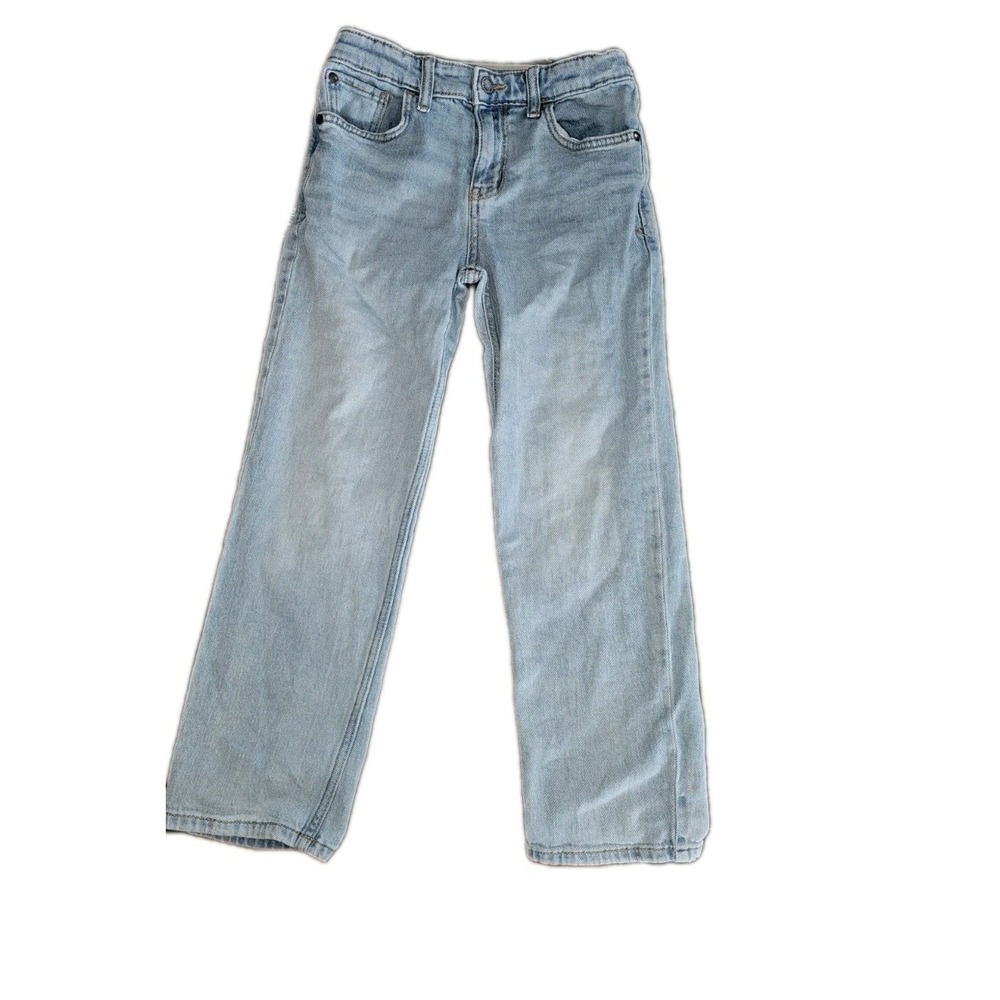 Youth Boys Art Class Relaxed Straight Light Wash Adjustable Tab Jeans -Sz 10 #17